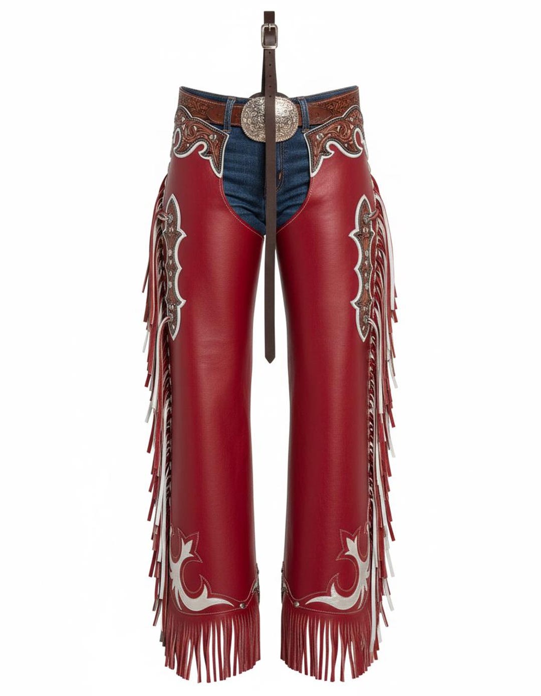 Red Chaps Handmade Suede Leather Western Chaps: Rodeo & Equestrian Gear - Etsy