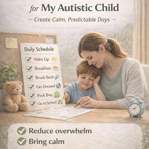 Autism Routine Printable – Daily Structure Support for Autistic Child, Predictable Schedule, Calm Parenting Tool, Simple Routines That Calm