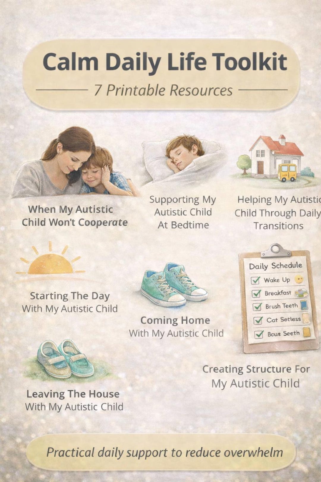 Autism Daily Routine Bundle – 7 Printable Guides for Autistic Child ...