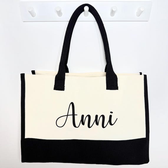 Personalized fabric bag with name – Individual shopping bag / tote bag – Gift for mom, girlfriend or colleague by AllerleiPlottereiByS
