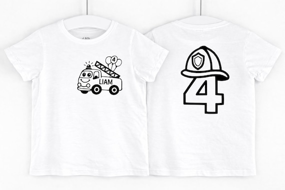 Personalized children's fire brigade T-shirt | Birthday shirt with name & number | Fire brigade shirt for toddlers and children by AllerleiPlottereiByS