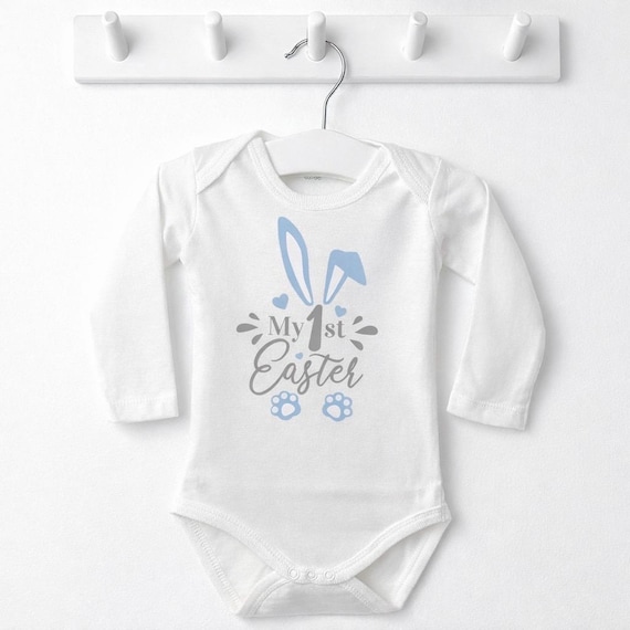 Baby bodysuit "My 1st Easter" – Easter bodysuit for babies – First Easter – Easter baby gift – Easter outfit for babies – Long-sleeved baby bodysuit by AllerleiPlottereiByS