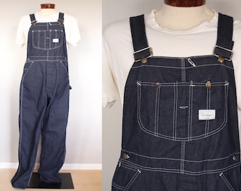 70's SEARS Denim Overalls Work Pants 34 x 34 NOS