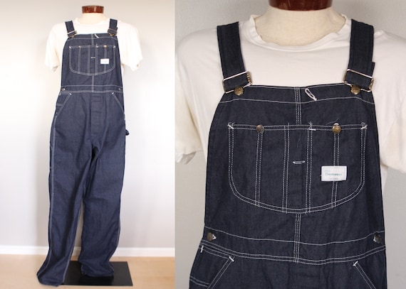 70's SEARS Denim Overalls Work Pants 34 x 34 NOS - image 1