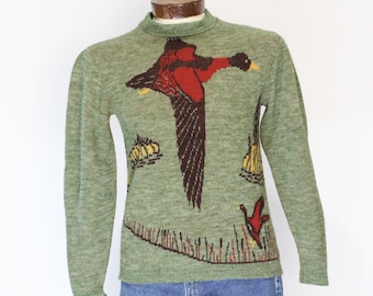 70's Duck Pullover Sweater Medium M