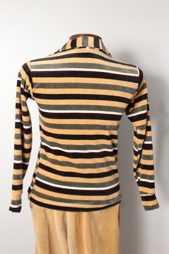 Striped Knit Long Sleeve Shirt Small - image 4
