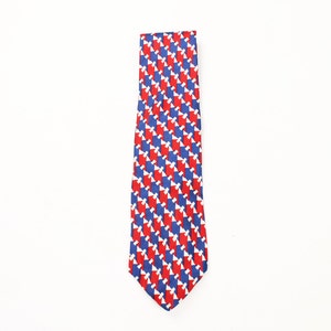 YSL-zijden stropdas uit de jaren 80: rood, wit en blauw