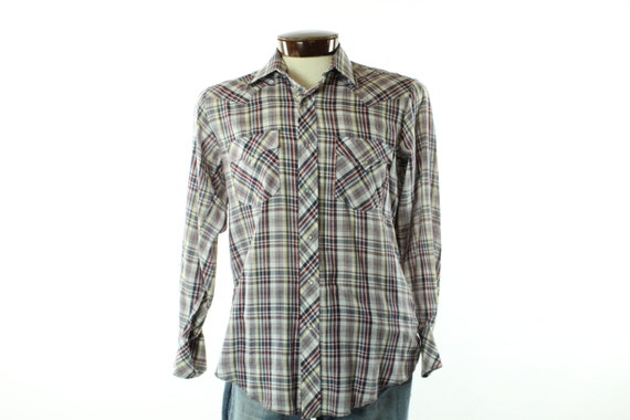 70's Karman Western Shirt Pearl Snap Vintage 1970… - image 1