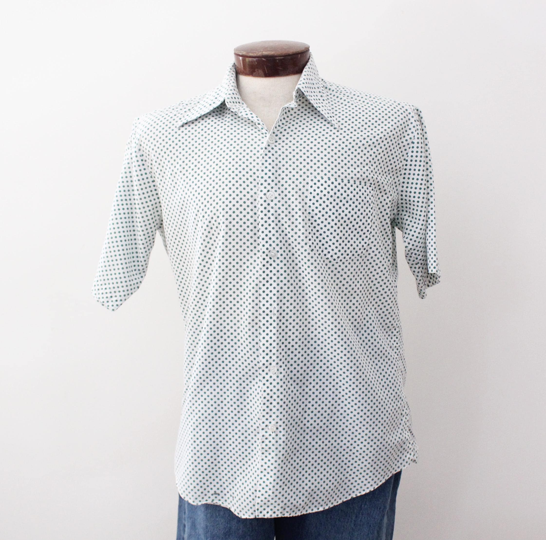 GRAJTCIN Men's American Flag Short Sleeve Button-Down Shirt - Casual Patriotic Top, Size Large