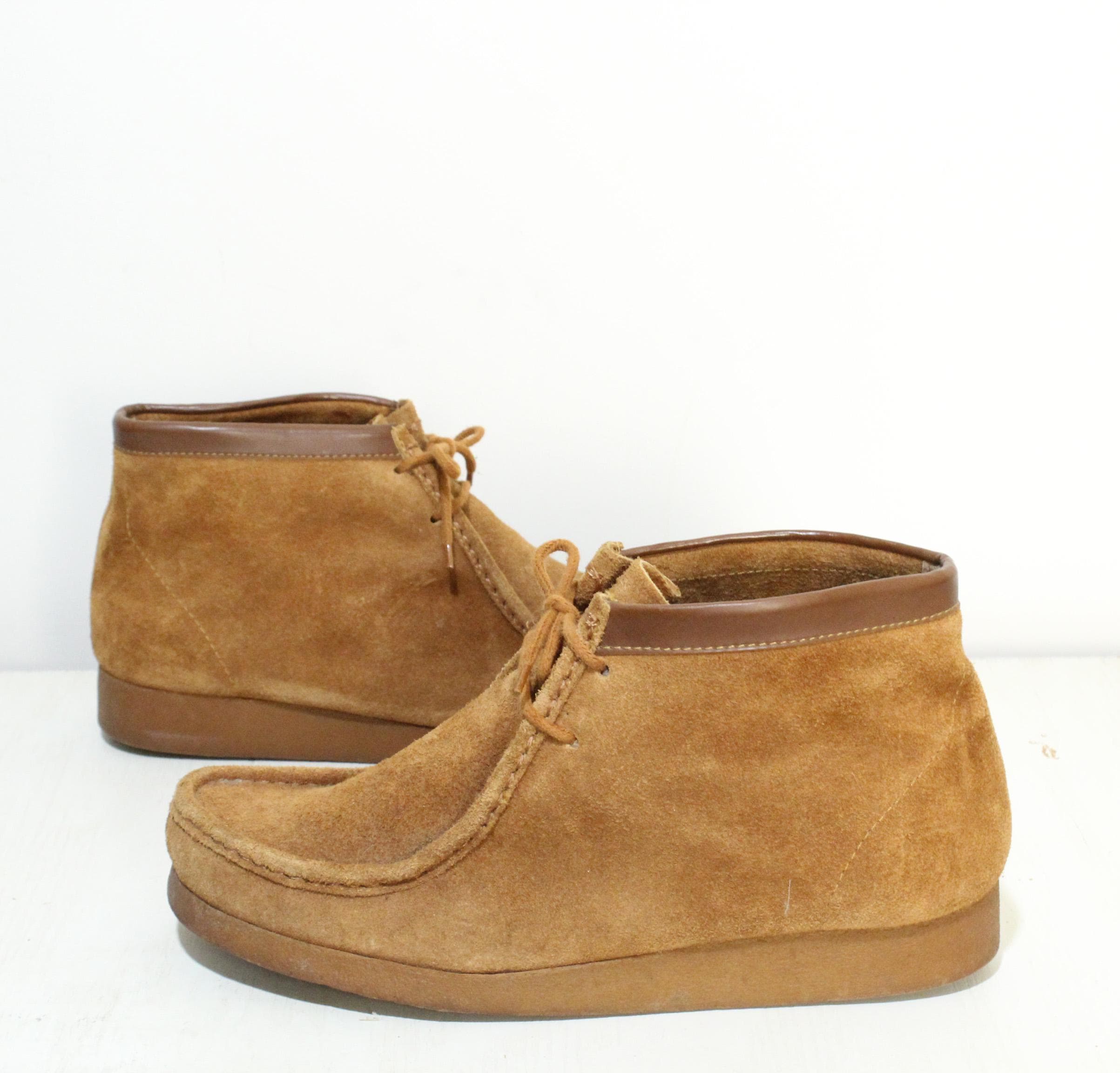SUBURBANS Spain Men\'s Suede Leather Moccasin Wallabee Chukka Desert Boots Sz 9 Amazon.com | Clarks Men main image 3