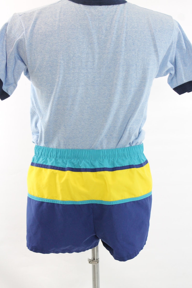 mens 80s swim trunks