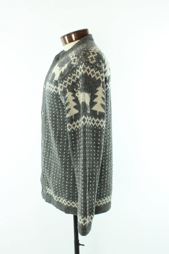 Vintage 70s Wool Sweater Nordic Ugly Christmas Ca… - image 3