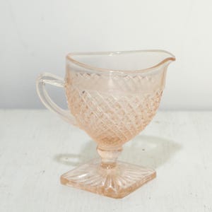 Miss America Pink Glass Creamer Pitcher