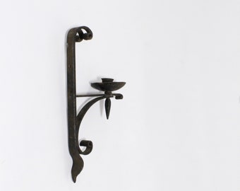 60's 70's Gothic Revival Iron Candle Holder