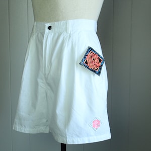 80&#39;s GOTCHA Surfer Shorts White Cotton Vintage 1980&#39;s Men&#39;s Size 29