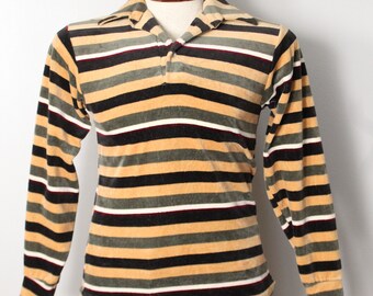 Striped Knit Long Sleeve Shirt Small