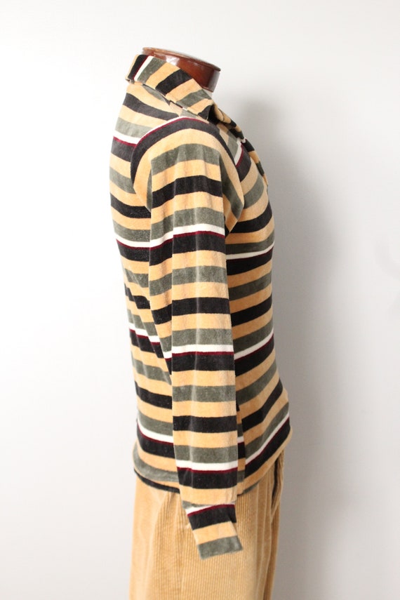 Striped Knit Long Sleeve Shirt Small - image 5