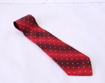 50's Red Heart Silk Necktie Tie Vintage 1950's