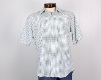 Vintage 70's Polka Dot Shirt TOWNCRAFT Large L