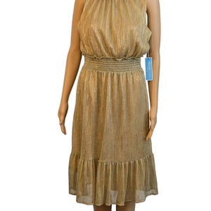 Metallic Gold Midi Dress - Etsy Metallic Gold Midi Dress - Etsy