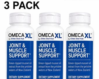 3-Pack 300 Softgels Omecga XL Green Lipped Muscel Joint Health Relief Softgels personalized