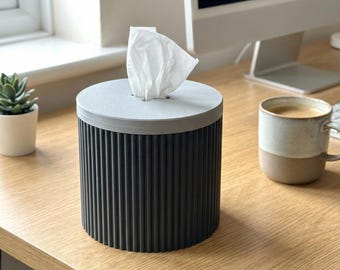Ribbed toilet roll holder Essentials Collection Modular Desk Organiser, Tissue Cover  Statement Vase Custom housewarming gift. Tissue box