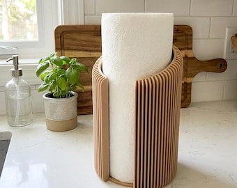 Modern Vertical Ribbed kitchen Roll Holder paper towel  Kitchen & Bathroom Décor sleek design