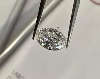 Diamante cultivado en laboratorio certificado por IGI, 2 quilates, talla ovalada mixta, diamante de laboratorio para joyería.