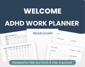 ADHD Work Planner 2026 Printable | Focus & Productivity Planner | Instant Download