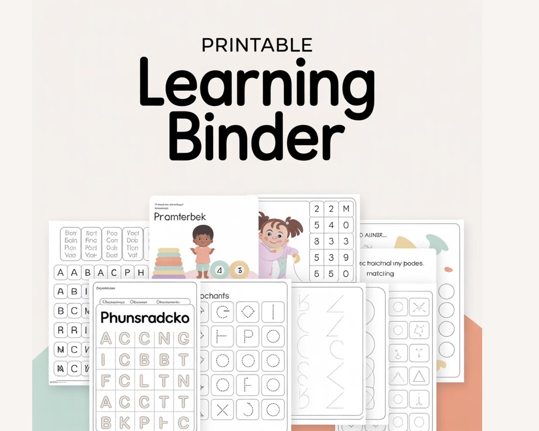 Learning Binder Printable for Kids | Preschool & Kindergarten ...