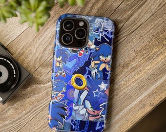 Funda para teléfono Sonic the Hedgehog Collage, resistente a impactos
