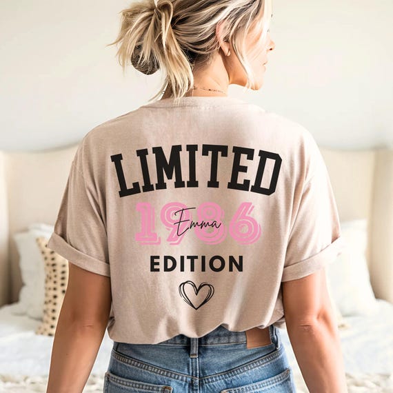 T Shirt Geburtstag 18. 20. 30. 40. 50. 60. 70. Geburtstag Frau, Geburtstagsshirt für Schwester Mama Tochter Freundin Geburtstagsgeschenk