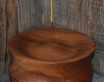 Incense Burner Ritual Offering Bowl Hand Turned Sapele (African Mahogany) Boho