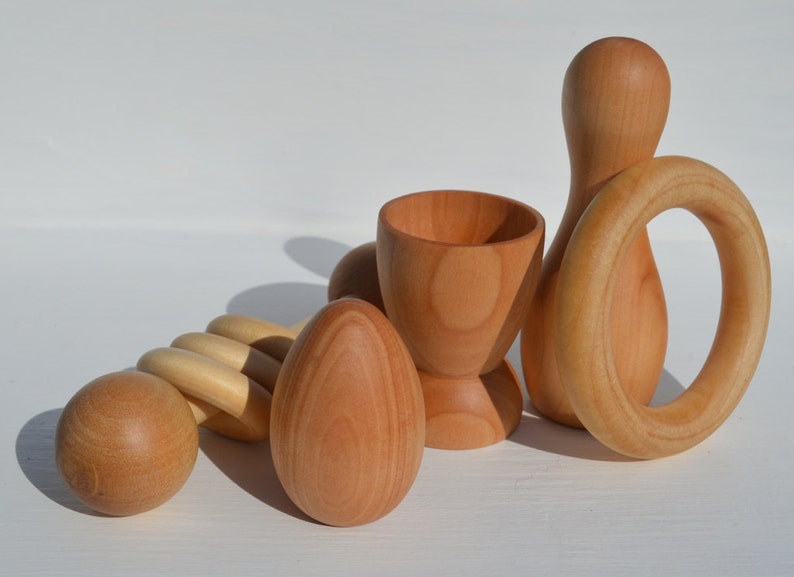 Deluxe Montessori Inspired Natural Wooden Baby Toy Gift Set Etsy
