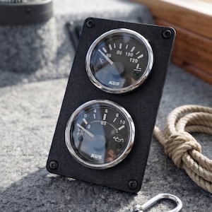 Instrument Panel for 52mm Gauges VDO / KUS / Others | Custom UV-stable Dashboard Mount for Marine Engines | 140x80mm & 80x80mm |