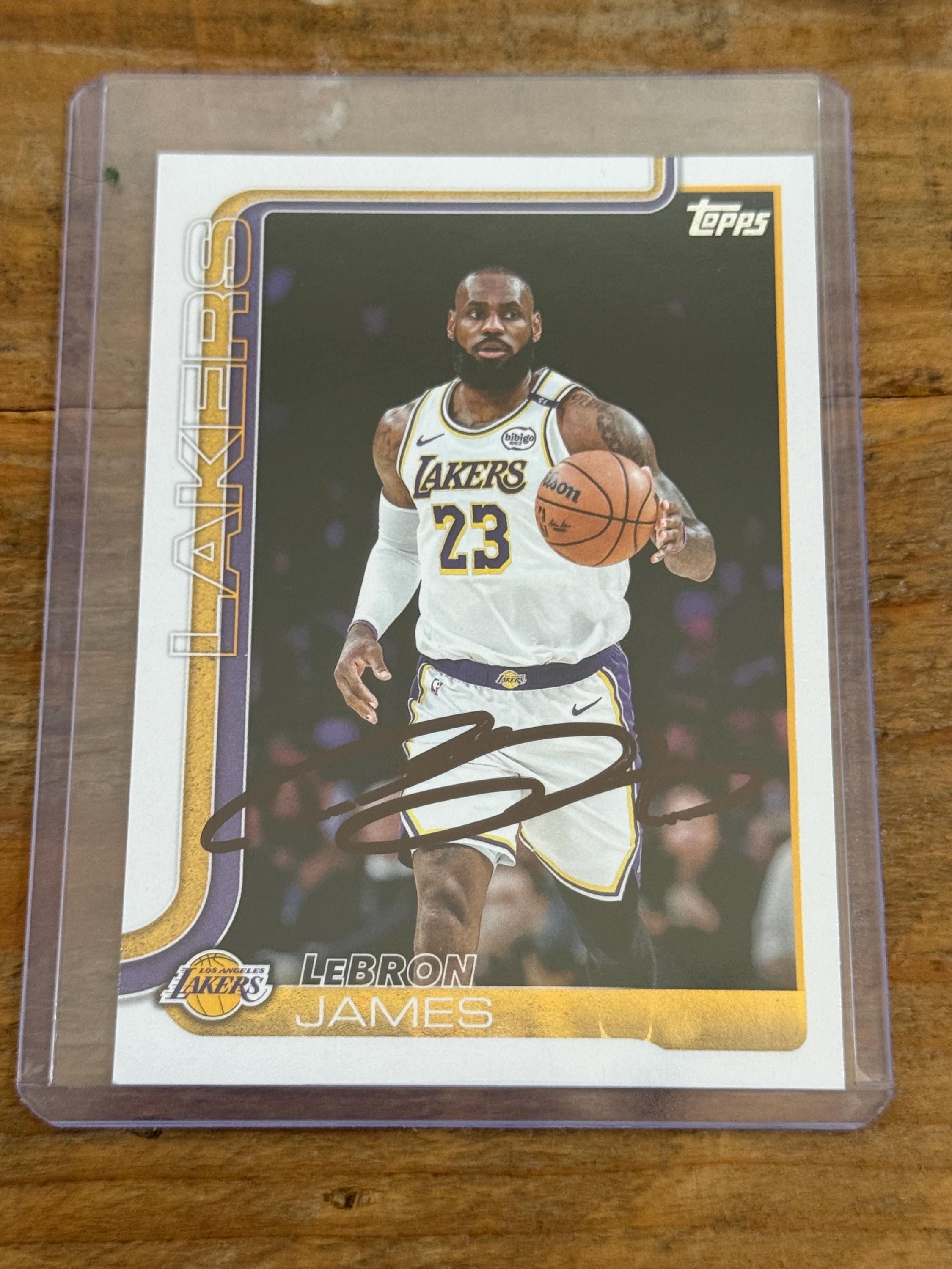 Lebron James Autographed Card With Cert - Etsy