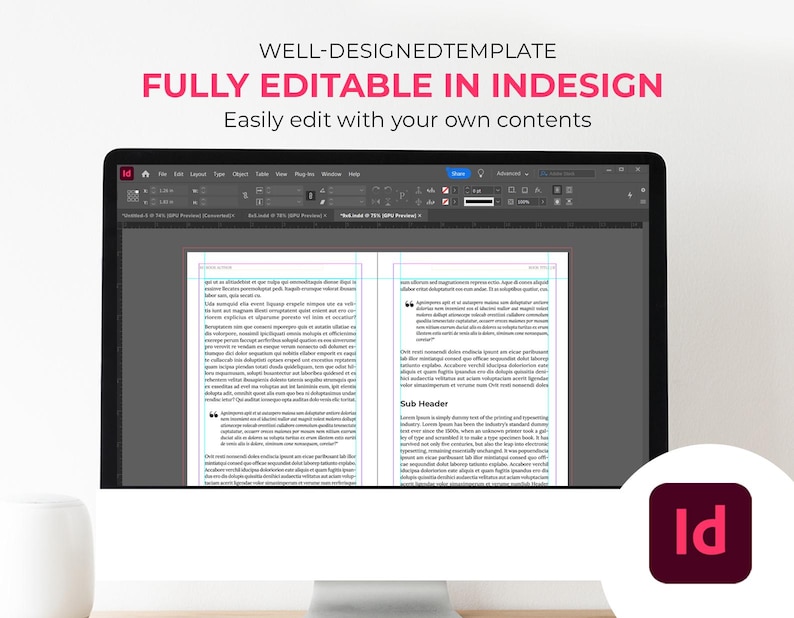 Using Adobe Indesign Book Examples Amazon KDP Interior Adobe Indesign Editable Book Template 6 X 9, 8.5x5 ...