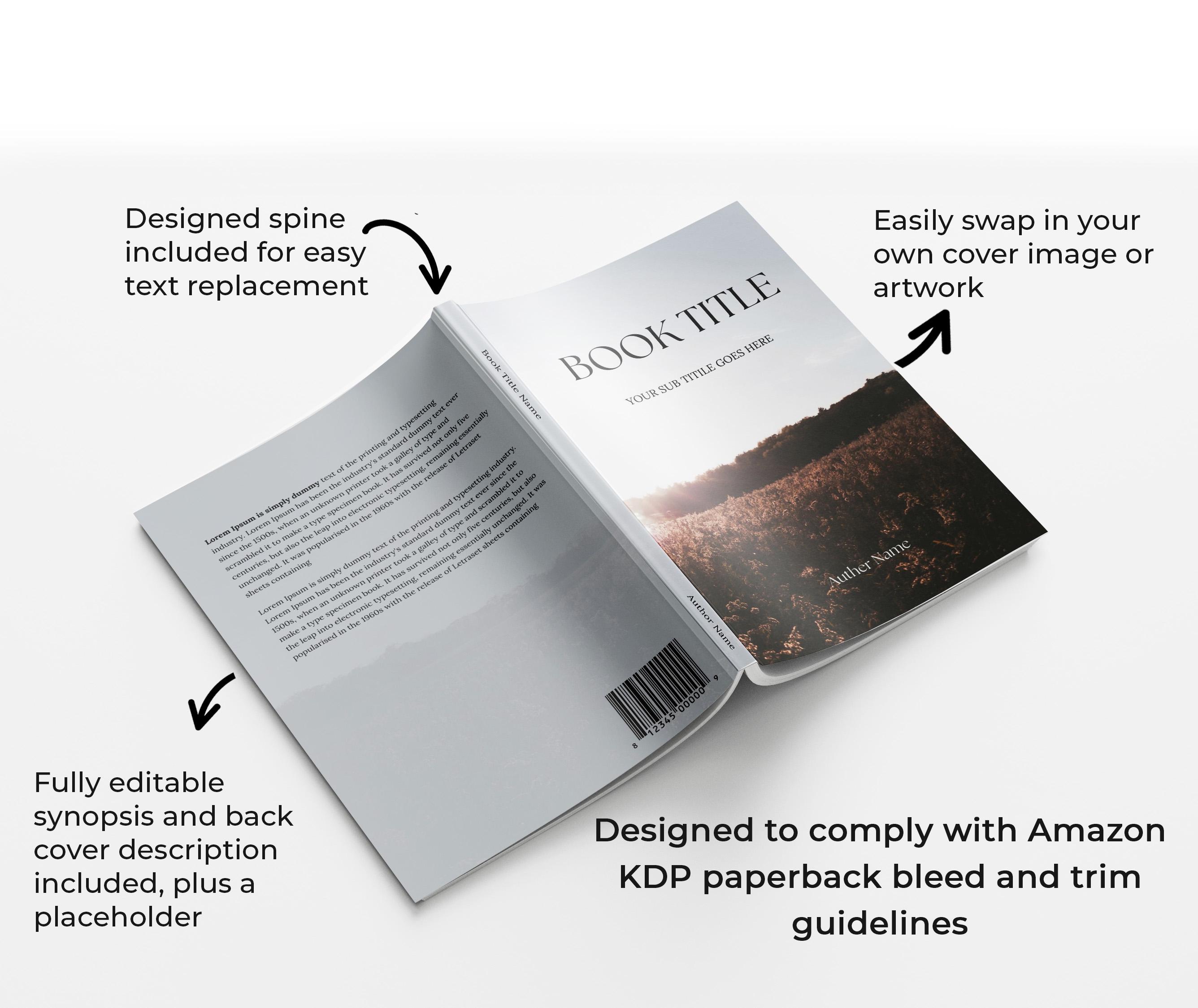 6x9 KDP Book Template, Editable Canva Interior and Cover Sets With ...