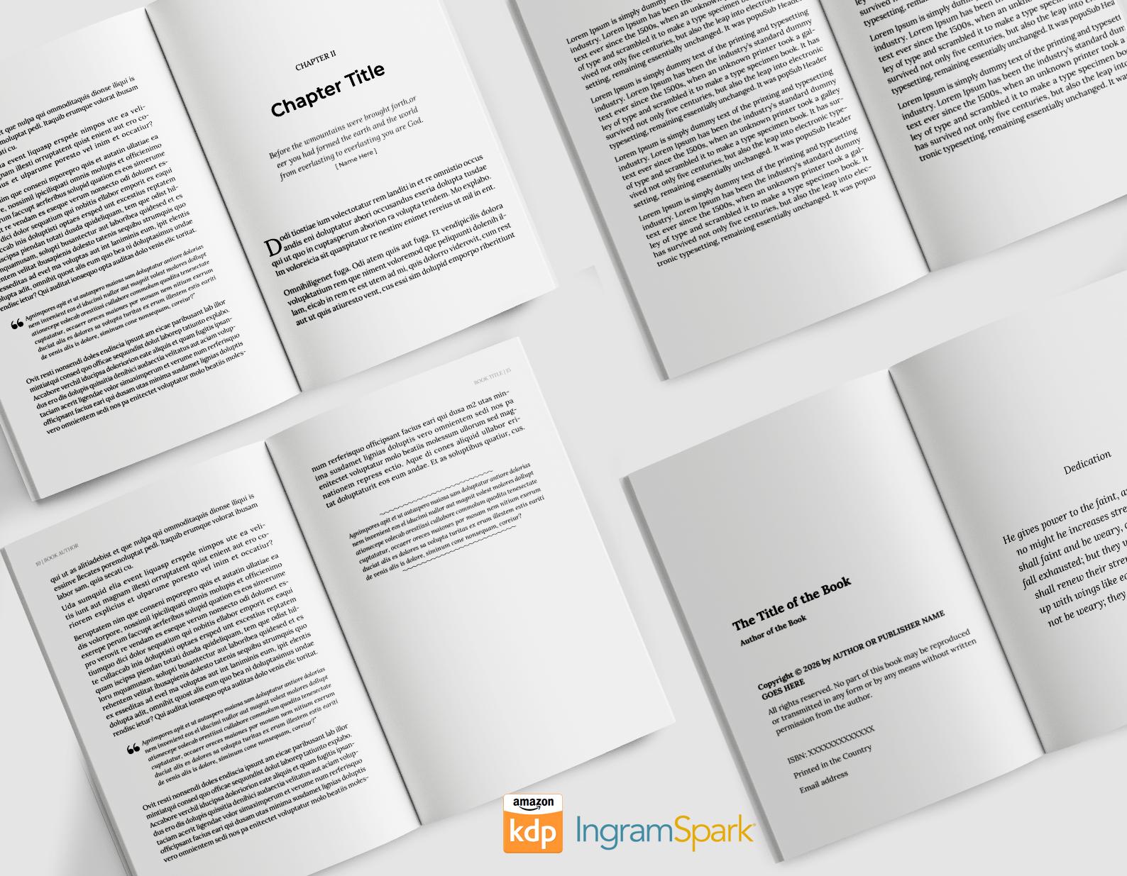 Amazon KDP Interior Adobe Indesign Editable Book Template 6 X 9, 8.5x5 ...