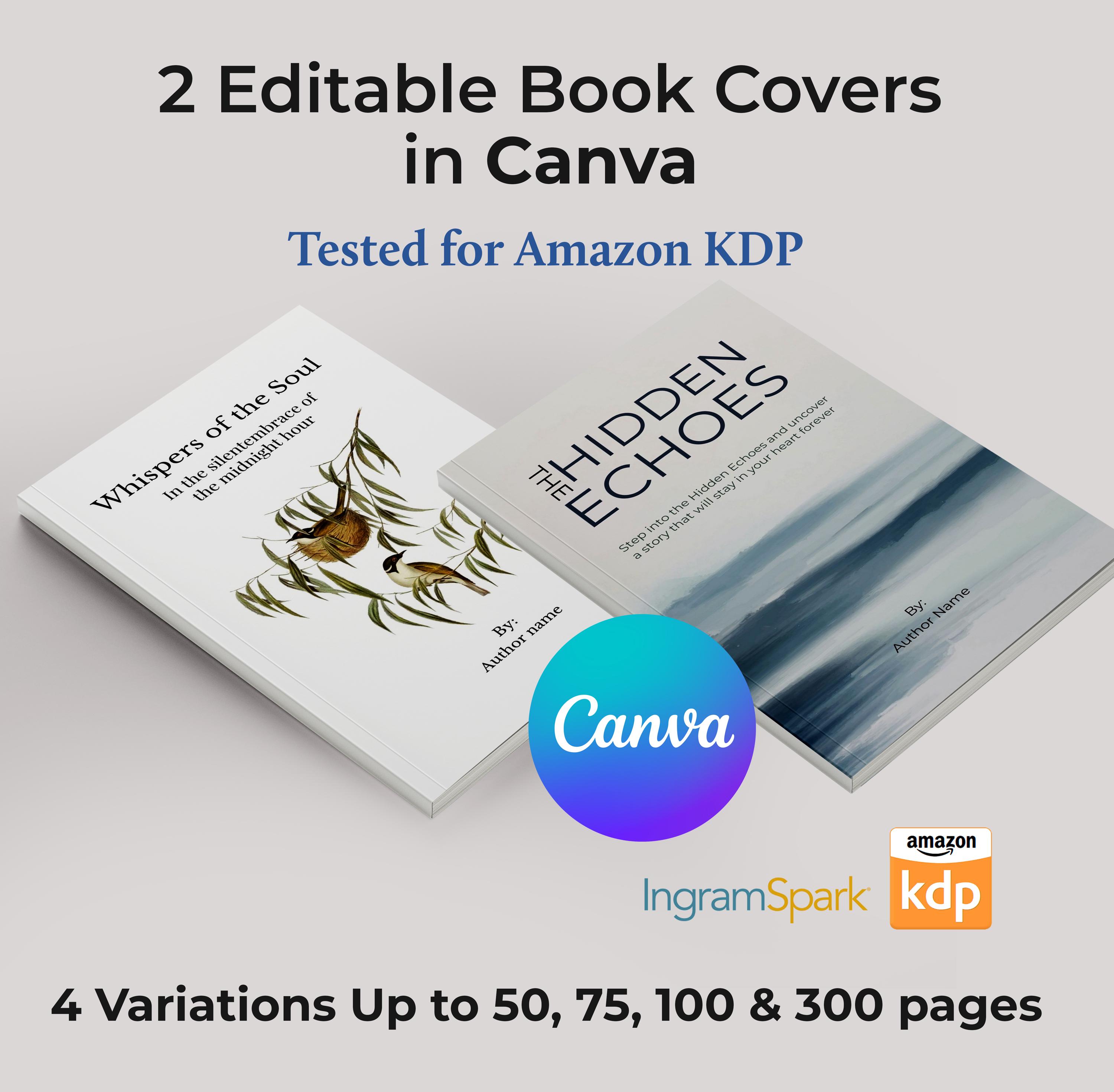 6x9 KDP Book Template, Editable Canva Interiors and 2 Covers Sets With ...