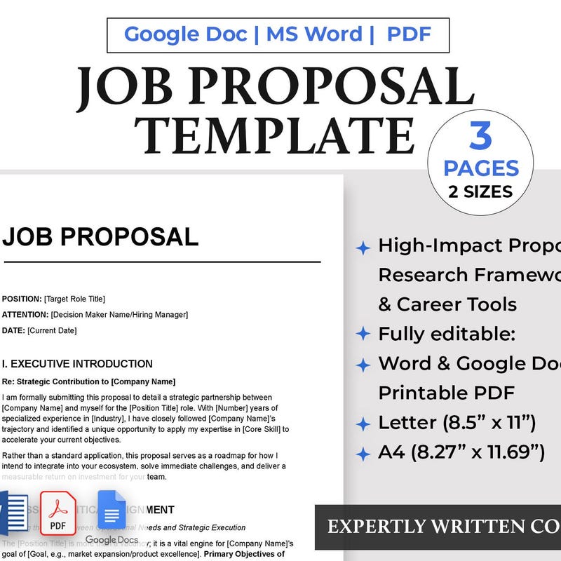 Job Proposal Template - Etsy
