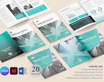 Company Business Profile Template | Capability Statement  | Start Up Business Planning Book | Corporate Brochure (Ms Word,Canva, Indesign)