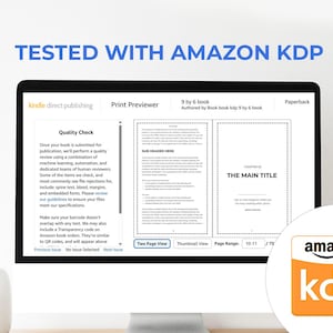 6x9 KDP Book Template, Editable Canva Interior and Cover Sets With ...