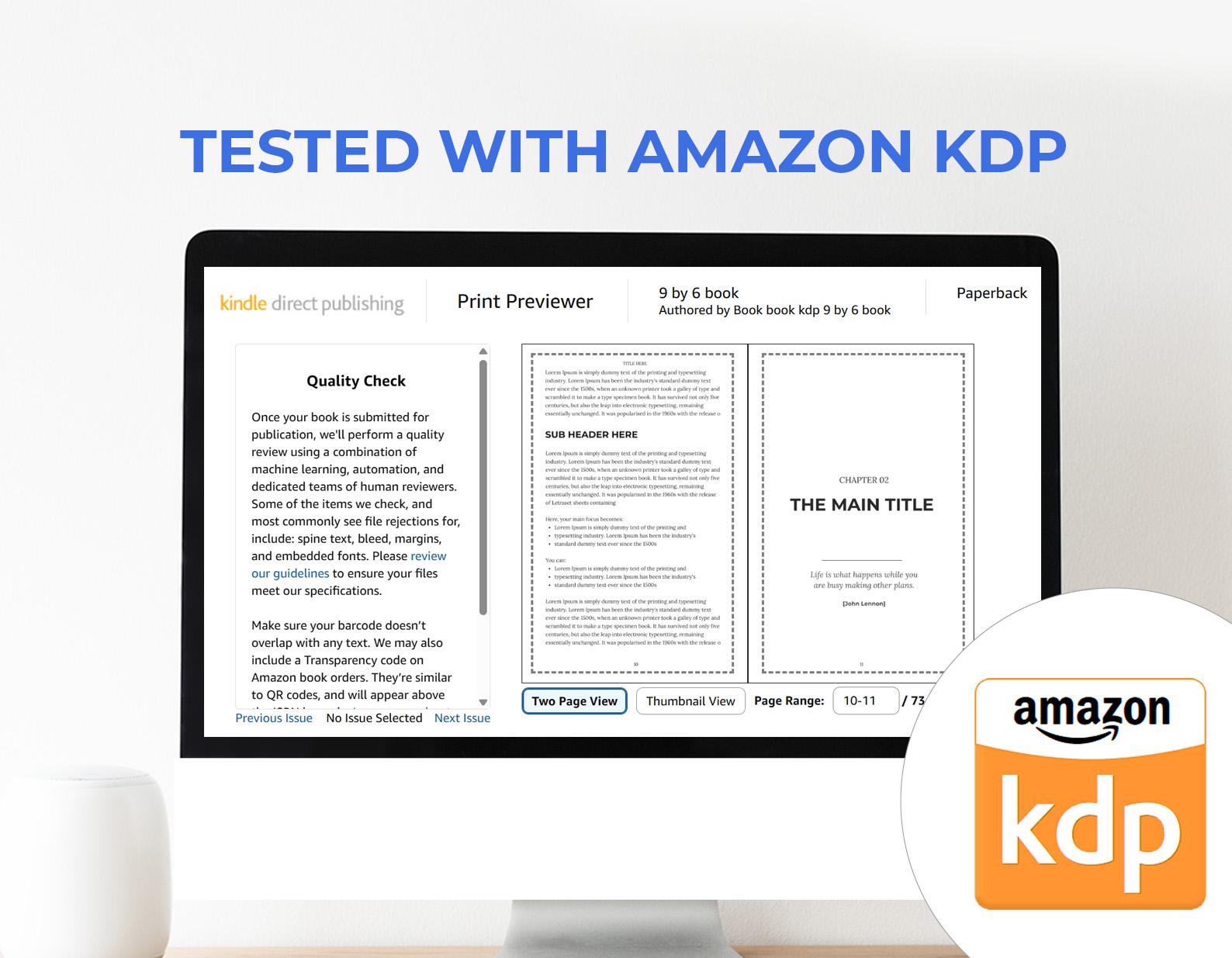 6x9 KDP Book Template, Editable Canva Interior and Cover Sets With ...