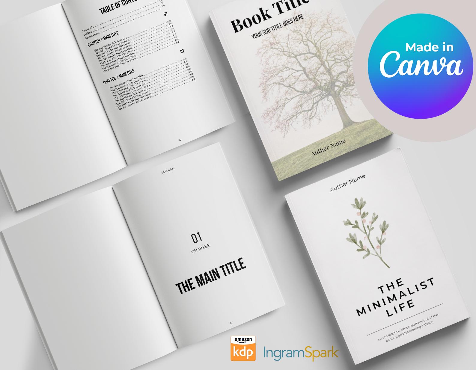 Editable Canva Amazon KDP Interior 6x9 Template & 2 Covers Sets, Book ...