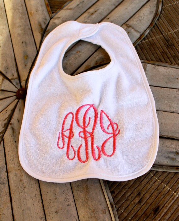 Items similar to Monogram Bib on Etsy
