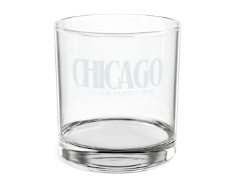 Chicago Engraved Whiskey Glass | 10.5oz Rocks Glass