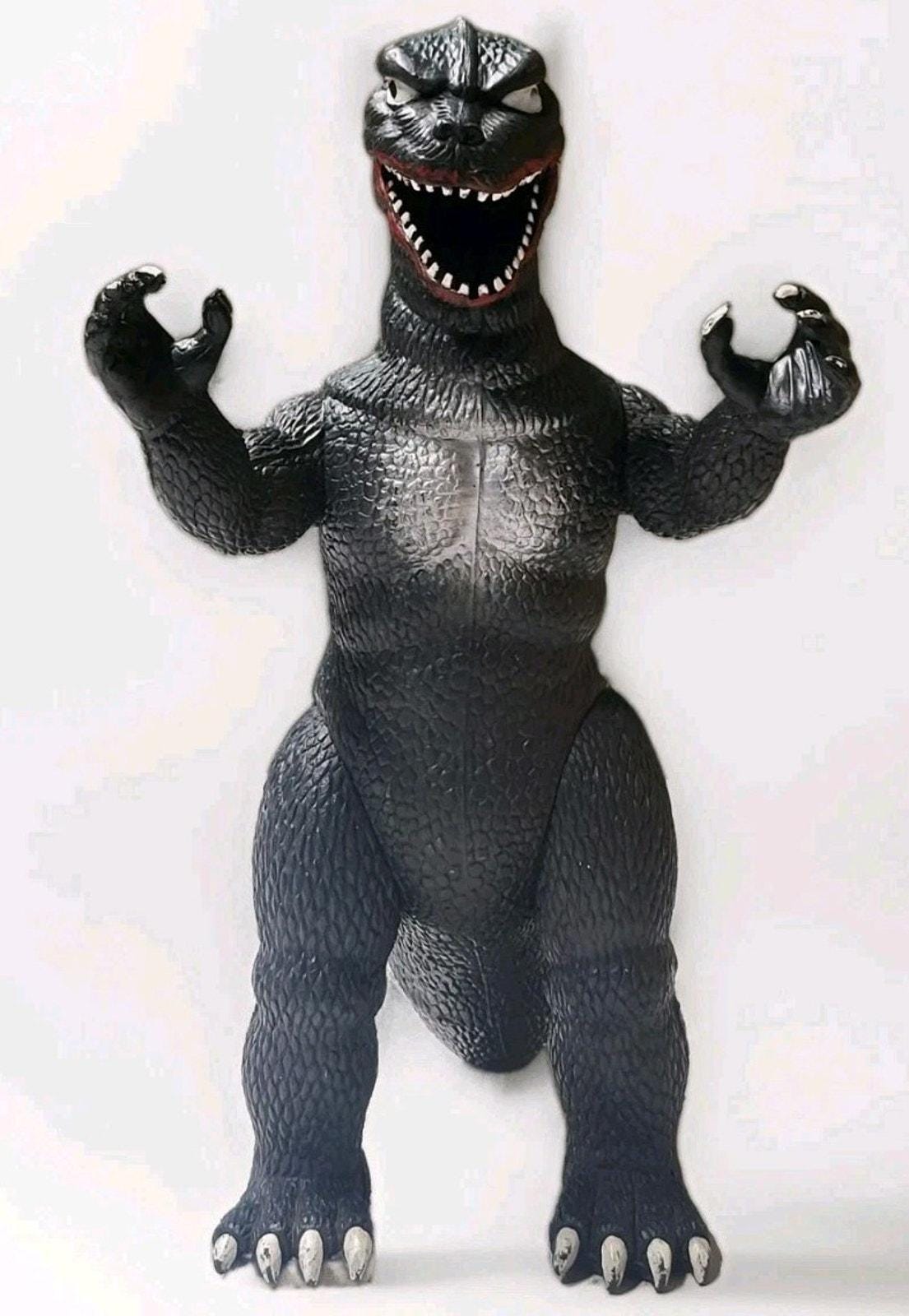 ゴジラ フィギュア 黒 ビンテージ　レトロ　レア Vintage Godzilla Toy - Etsy