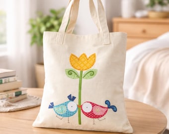 Patrón de costura en PDF para bolso de lona / Bolso de tela de algodón reutilizable / Patrón para bolso de compras DIY / Bolso de mujer / Descarga instantánea