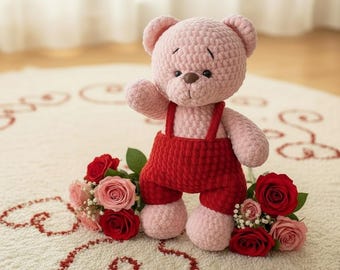 Patrón de crochet en PDF para amigurumi de osito de peluche / Peluche de peluche / Patrón de peluche de crochet para principiantes